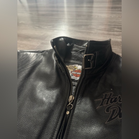 Vintage ISIS Eagle Harley Davidson Woman’s Leather Jacket - Picture 6 of 12